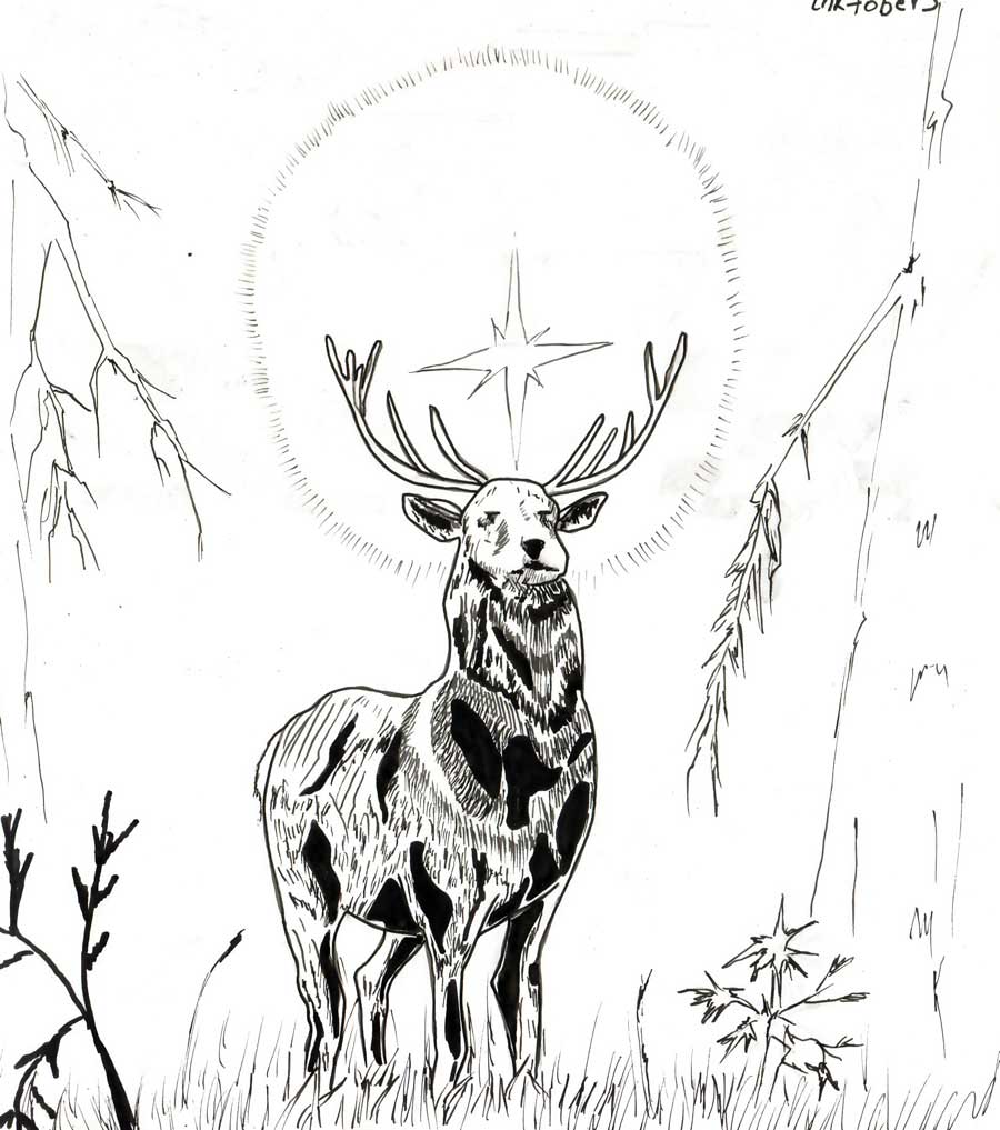 Inktober 2025. День пятый. Тема: «Олень / Deer». Inktober 2025. День пятый. Тема: «Олень / Deer».