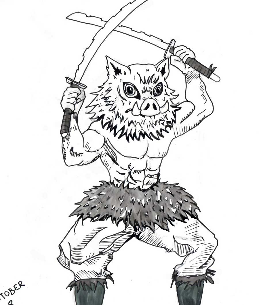 Inktober 2025. День восьмой. Тема: «Бездумный / Reckless». Inktober 2025. День восьмой. Тема: «Бездумный / Reckless».